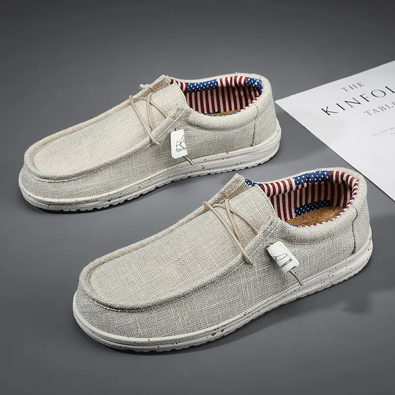 Men Shoes Casual Canvas Loafers Shoes  Size 39-46