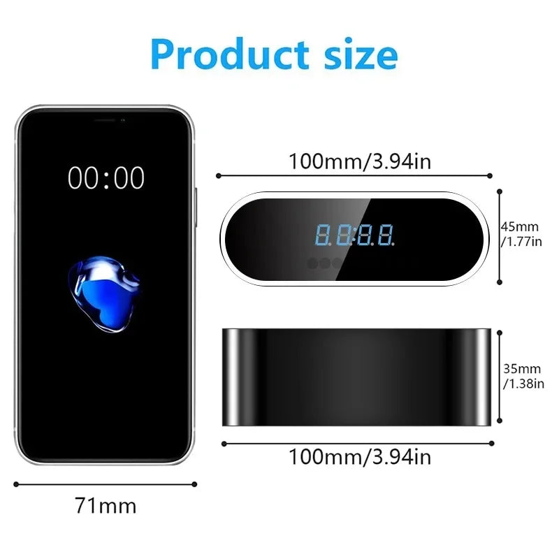 Wifi Mini Clock Camera Remote Viewing With Night Vision 1080P